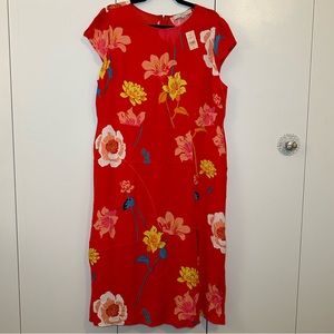 LOFT Floral Midi Dress
